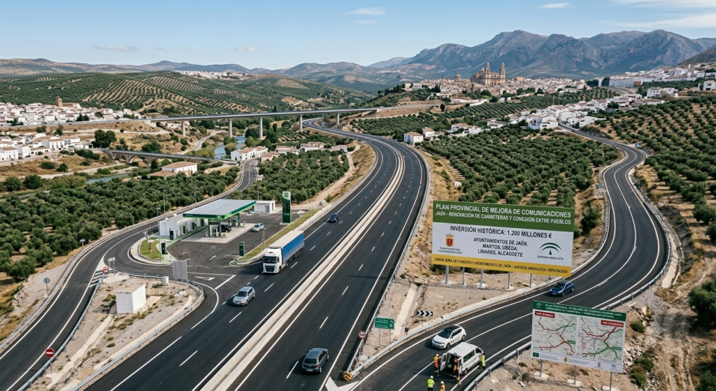 La Junta invierte un millón de euros para mejorar la conexión entre La Loma y Sierra Mágina Obras de mejora en la carretera A-401 entre Úbeda y Jimena para reforzar la conexión entre La Loma y Sierra Mágina.
