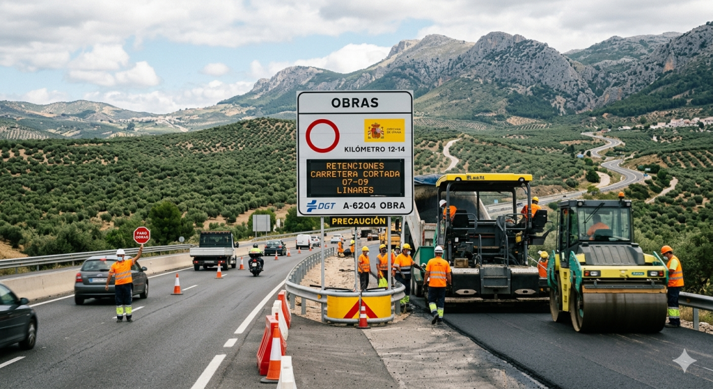La carretera entre Villacarrillo y Mogón reabrirá al tráfico durante el mes de julio Trabajos de reparación en la carretera A-6204 entre Villacarrillo y Mogón.