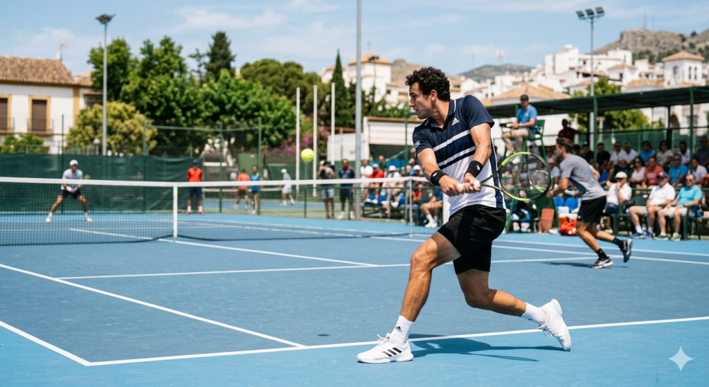 Martos se convierte en el epicentro del tenis mundial con su 40º Torneo Internacional Futures Partido oficial en el Torneo Internacional de Tenis Futures de Martos Jaen