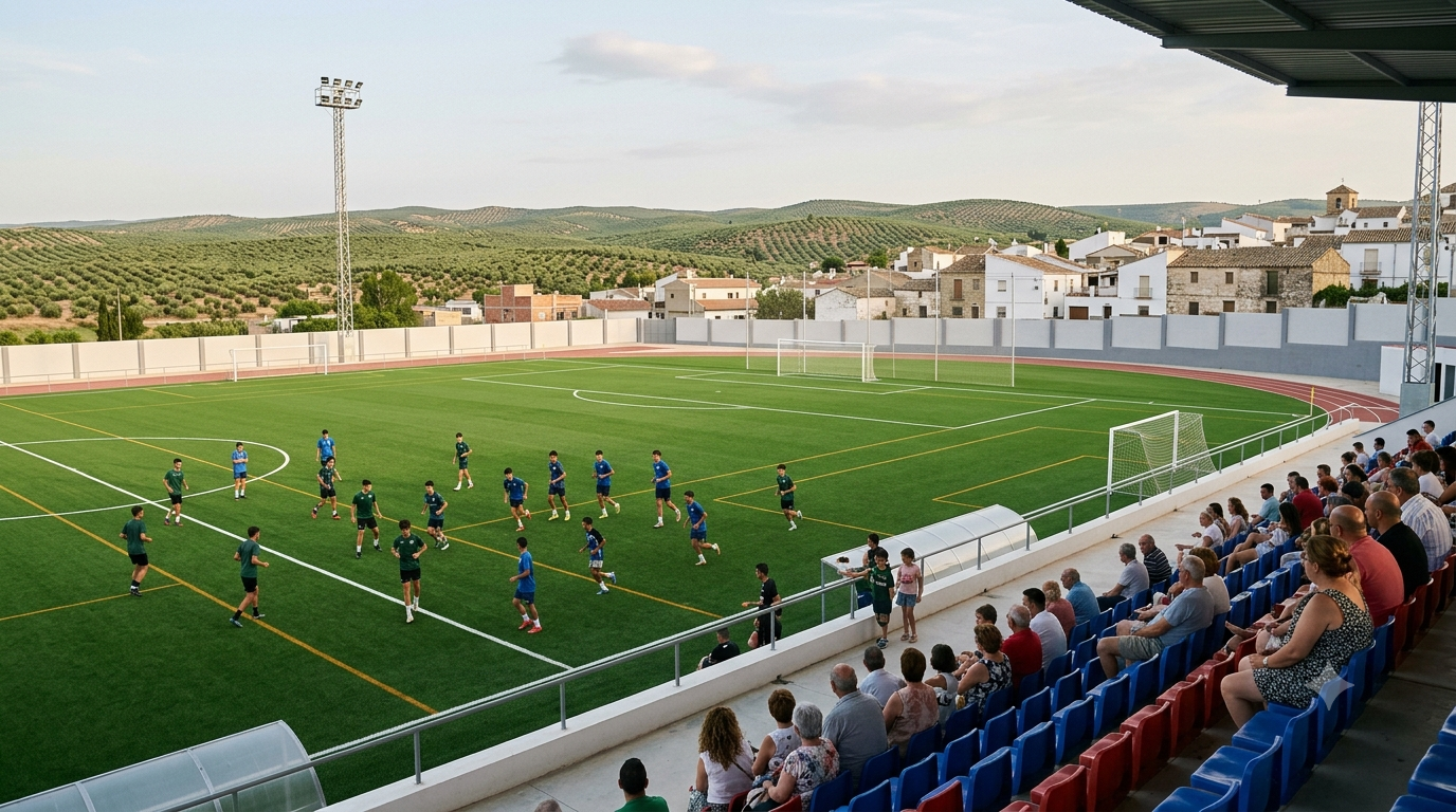 Villatorres pone a punto su Estadio Juan Antonio Cañas con nuevo césped y nuevos espacios deportivos Estadio Municipal Juan Antonio Cañas de Villargordo tras la renovación de sus instalaciones deportivas