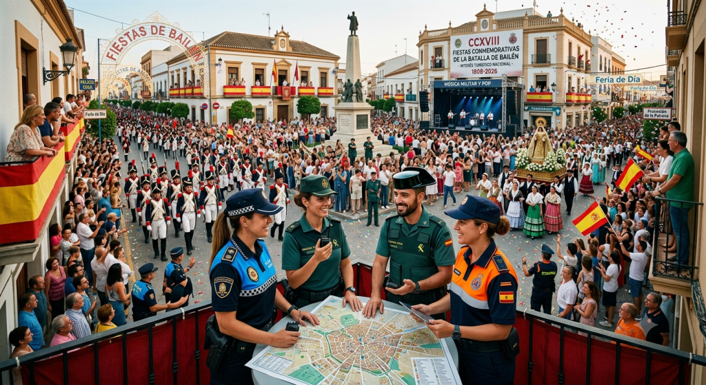 Dispositivo especial de seguridad para las Fiestas Conmemorativas de Bailén 2026.