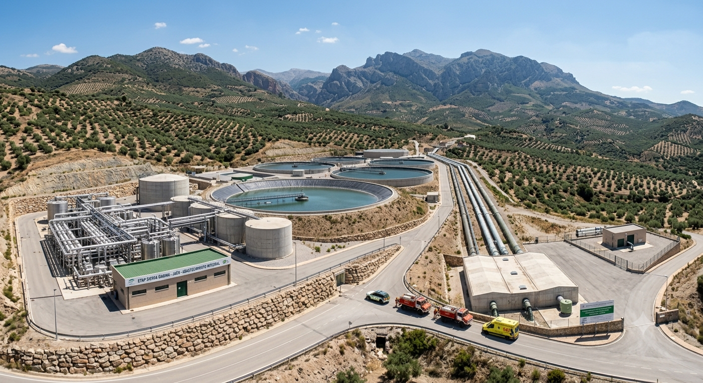 Infraestructuras hidráulicas para mejorar el abastecimiento de agua en la provincia de Jaén.
