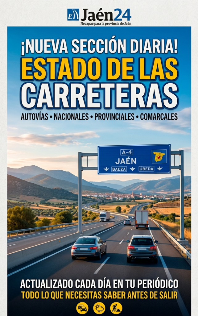Estado de las carreteras y alertas de tráfico en Jaén hoy