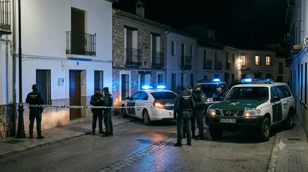Operativo de la Guardia Civil tras la muerte de una mujer en Alcaudete