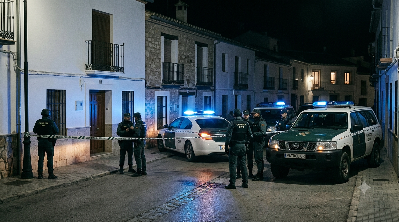 Operativo de la Guardia Civil tras la muerte de una mujer en Alcaudete