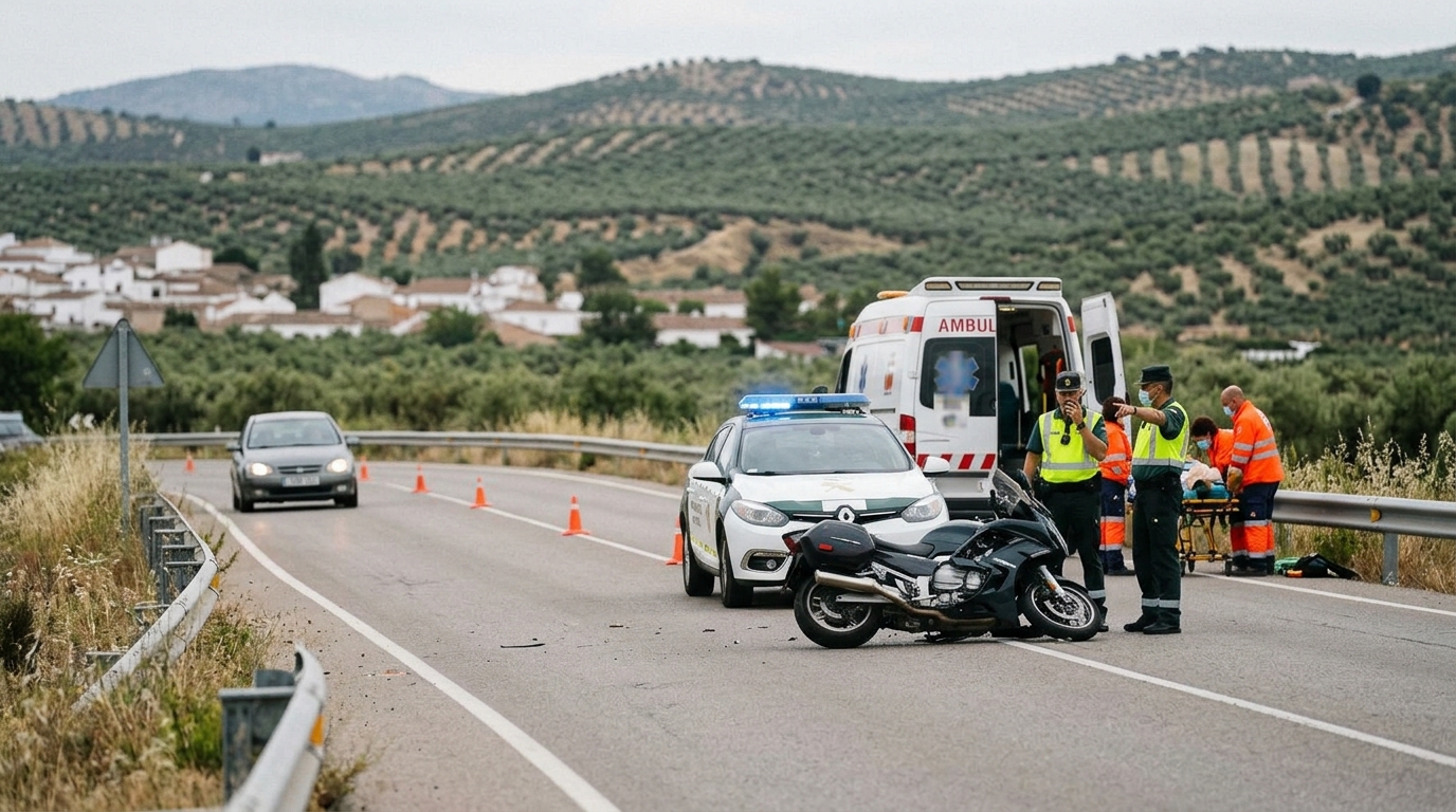 accidente mortal de un motorista en villanueva de la reina