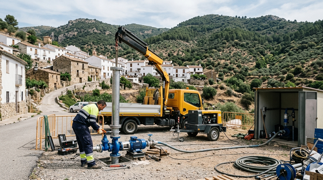 avería en el sondeo principal de agua potable de aldeaquemada