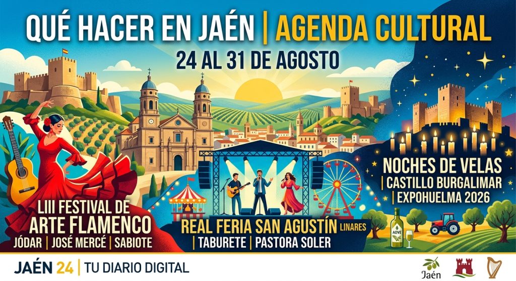 cartel de la agenda cultural de jaén para la semana del 24 al 31 de agosto