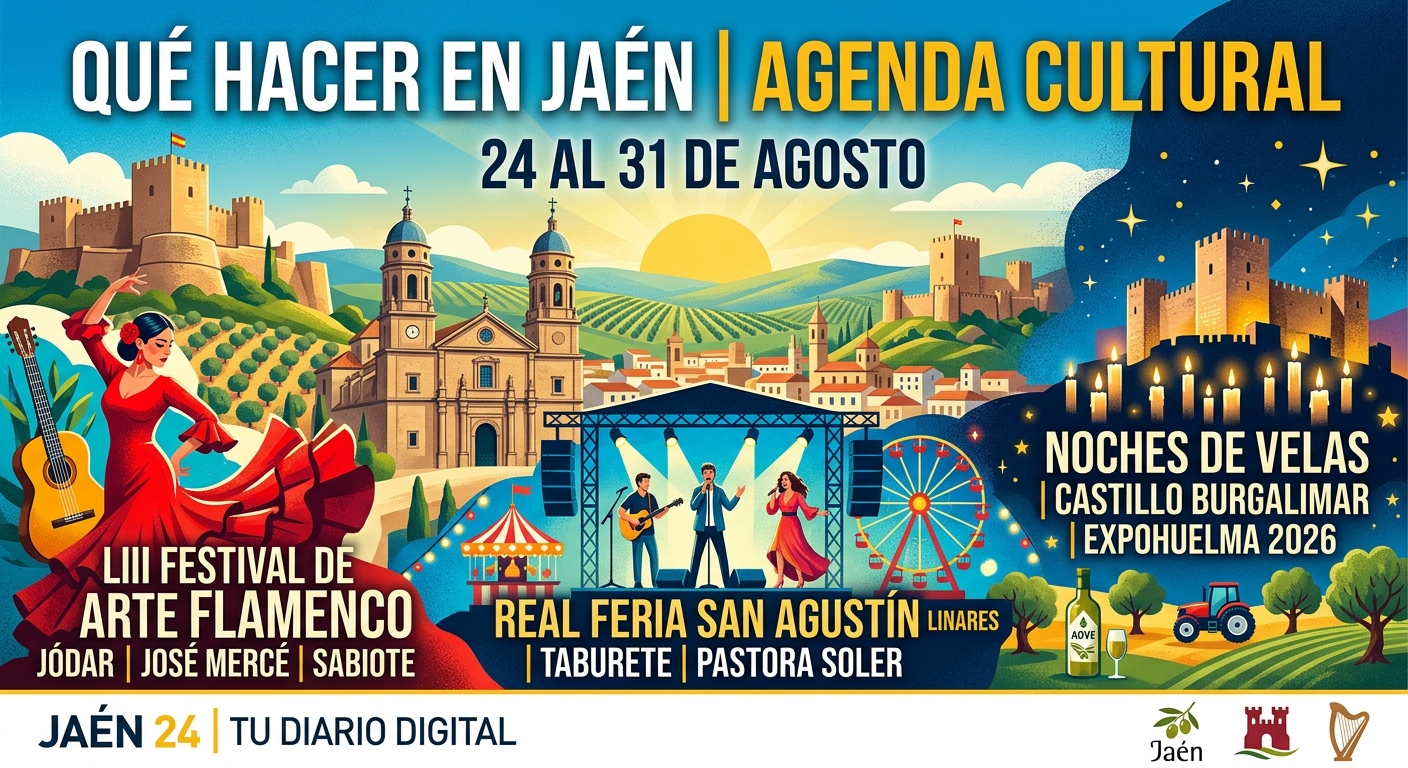 cartel de la agenda cultural de jaén para la semana del 24 al 31 de agosto