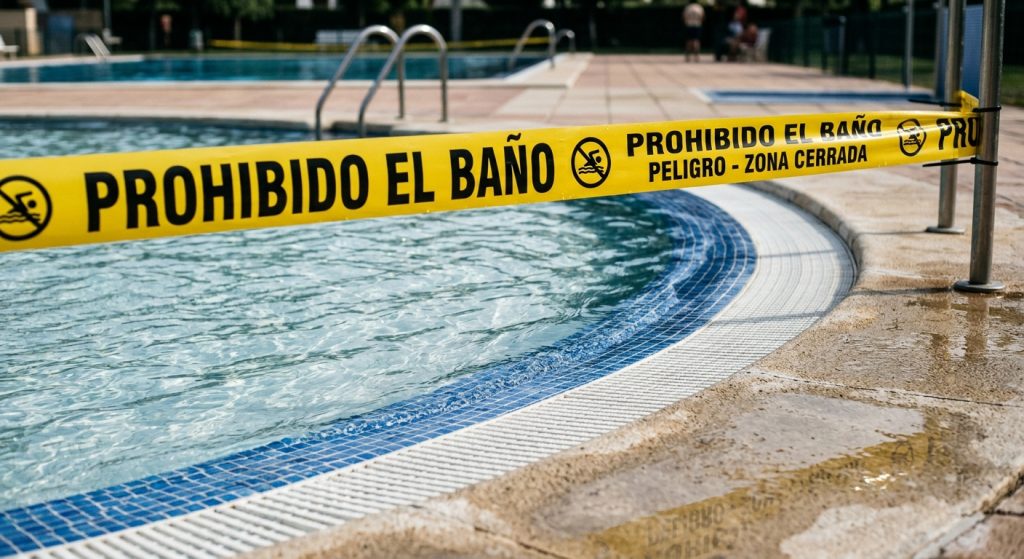 cierre temporal de la piscina pública