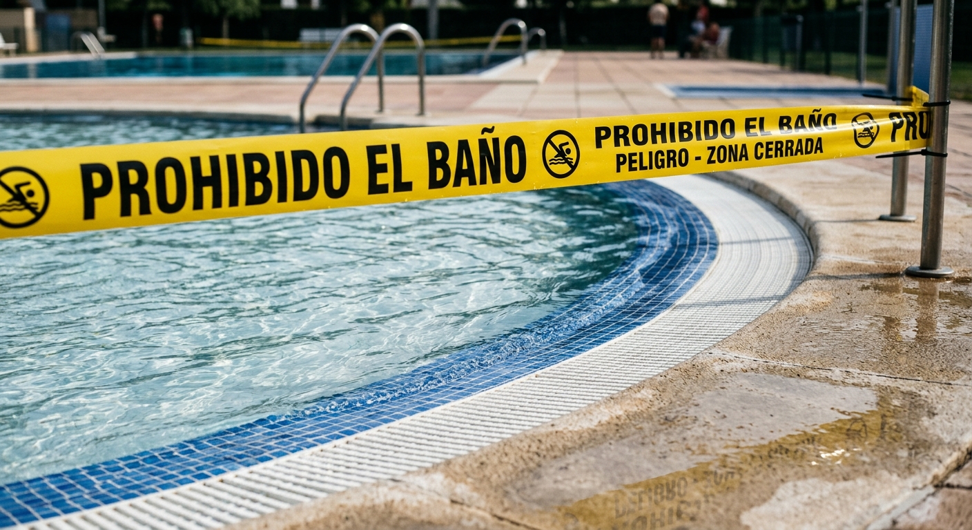cierre temporal de la piscina pública