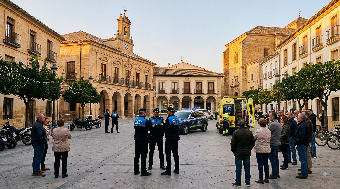 Una menor de 17 años resulta herida tras ser apuñalada durante una pelea en Torredonjimeno dispositivo policial tras una pelea en la plaza de la constitución de torredonjimeno