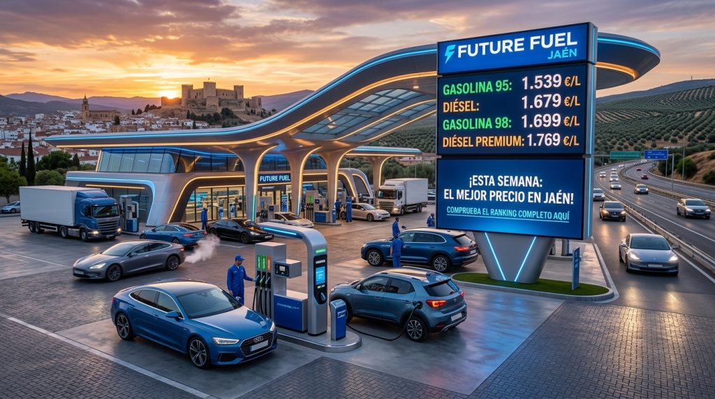 Top 15: Las gasolineras más baratas de Jaén hoy 31/08/2026 Estación de servicio y surtidores de carburante con precios de gasolina y diésel en la provincia de Jaén