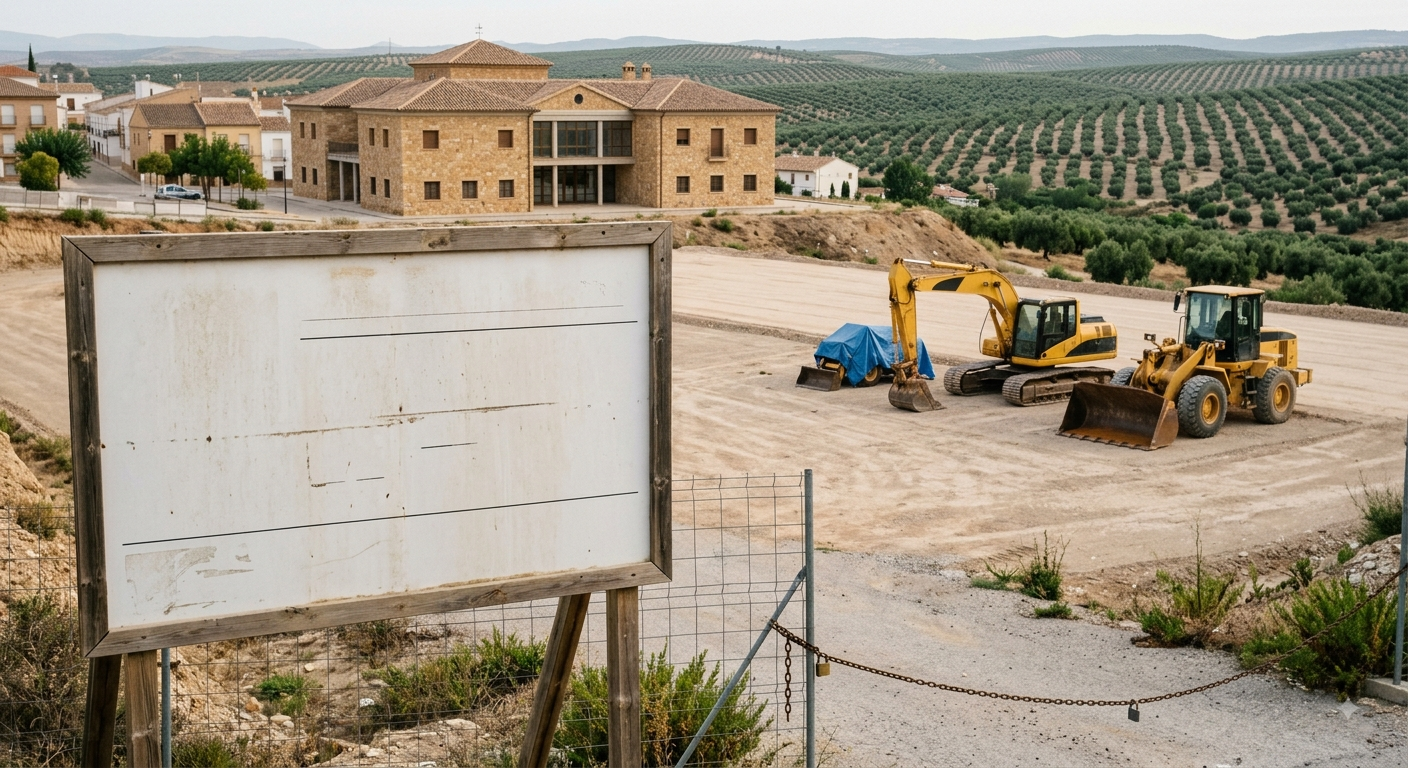 16 licitaciones quedaron desiertas en Jaén durante el primer semestre Obra pública pendiente de adjudicación en un municipio de la provincia de Jaén