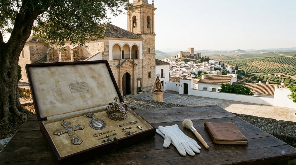 Recuperadas todas las joyas de la Virgen de la Fuensanta de Alcaudete tras detener a un hombre en Martos joyas recuperadas de la virgen de la fuensanta de alcaudete