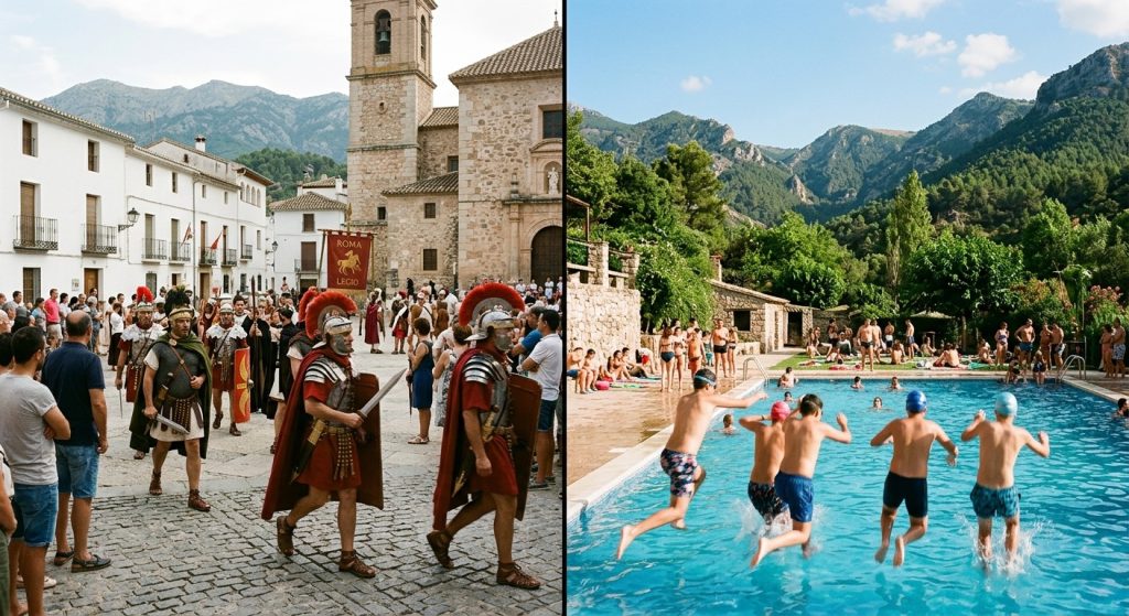 La Sierra de Segura despide agosto entre recreaciones romanas en Arroyo del Ojanco y natación en Beas de Segura recreación en arroyo del ojanco y natación en beas de segura.jpg.