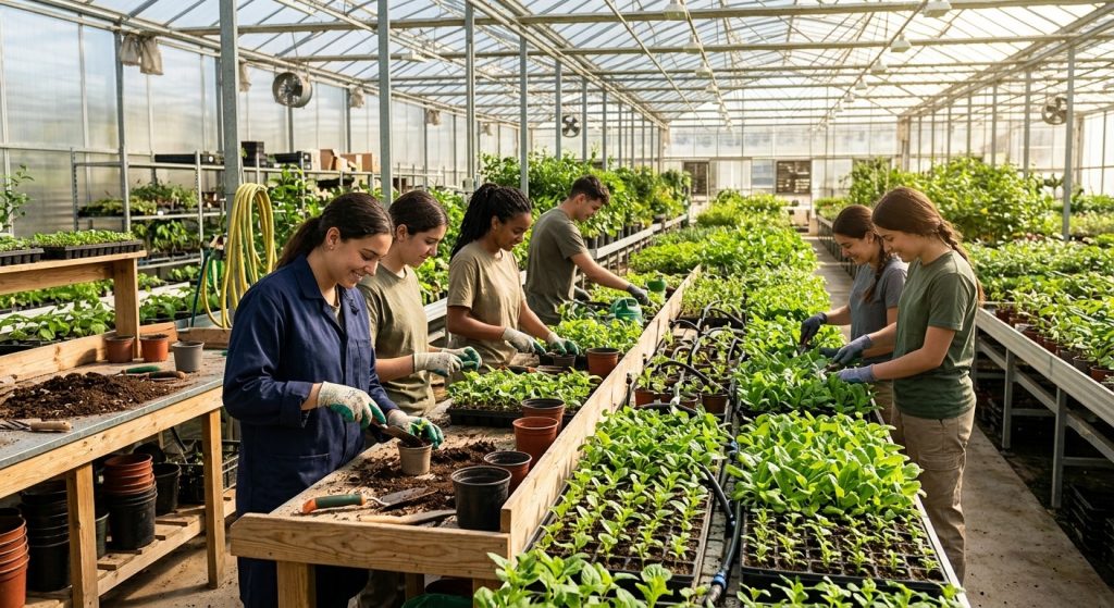 Baños de la Encina amplía el plazo de inscripción para el curso gratuito de jardinería y viveros del programa Proempleo 8 plantas y viveros durante un curso de formación.