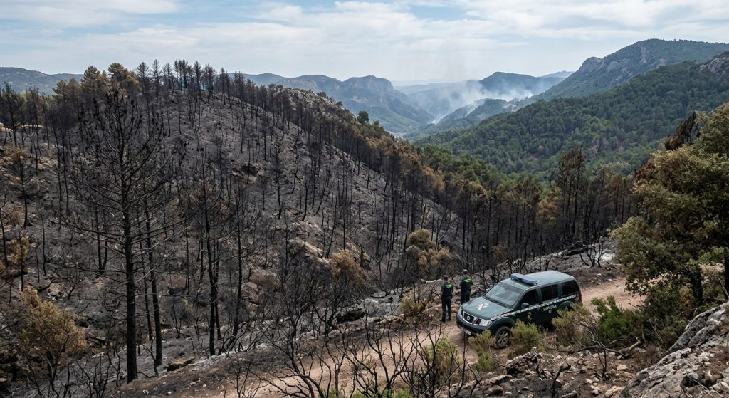 Tres detenidos por siete focos de incendio en la Sierra de Segura tres detenidos por un incendio en la sierra de segura