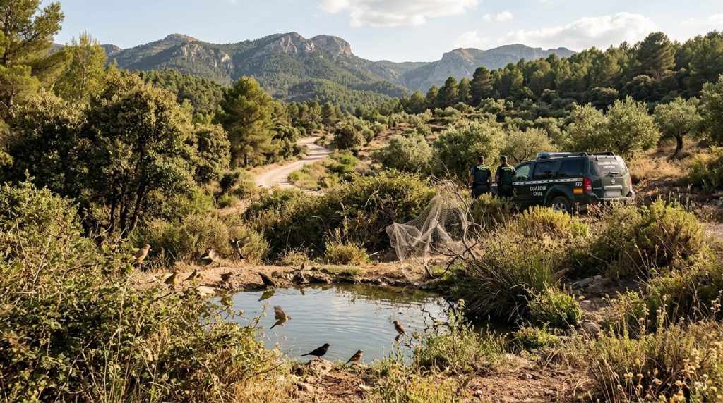 La Guardia Civil sorprende en Beas de Segura a un hombre que capturaba aves con redes y pegamento captura ilegal de aves en beas de segura
