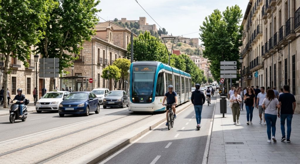 El Parque de Tráfico de Jaén se prepara para enseñar a convivir con el tranvía tranvia en jaén