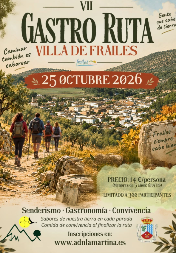 Frailes celebra la VII edición de su Gastro Ruta este 25 de octubre gastro ruta frailes 2026