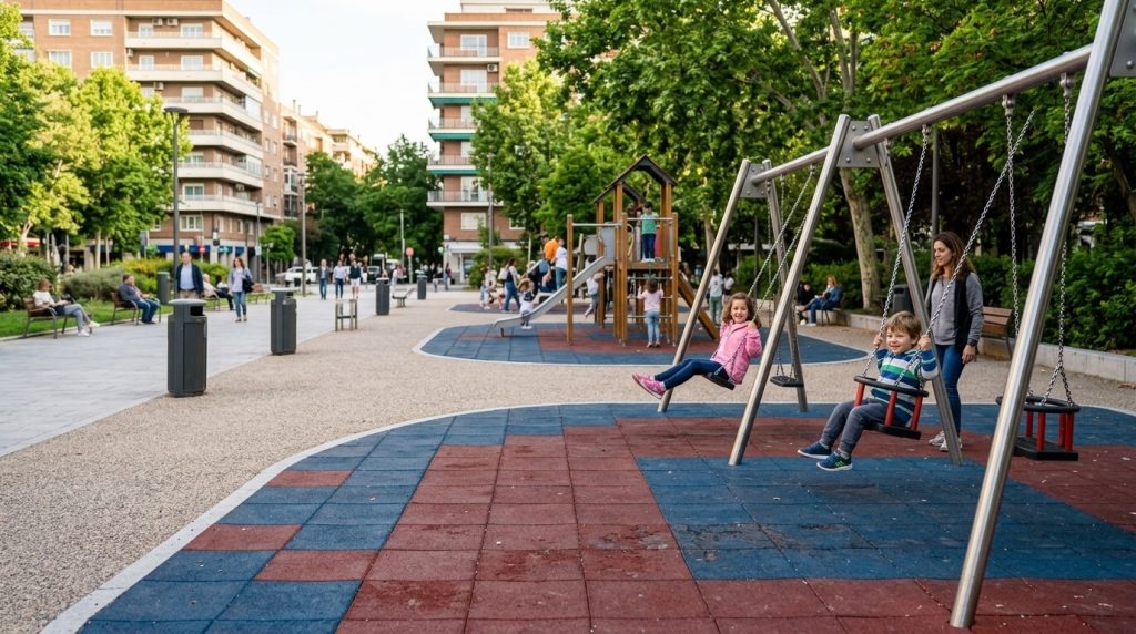 jaén y la seguridad de los suelos de parques infantiles