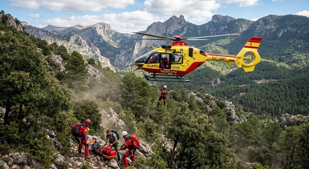 rescatado en helicóptero un cazador herido en villanueva del arzobispo